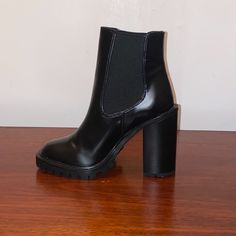 Black Chunky High Heeled Boots Perfect For A 90s Look. They’re A Size 5w For The Small And Wider Feet Gals :). 90s Looks, Chunky High Heels, Chunky Boots, High Heel Boots, Shoes Heels Boots, Shoes Women Heels, Heeled Boots, Shoes Heels, Women Shoes