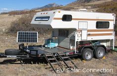 a trailer with solar panels attached to it