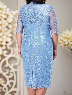 Elluis - Exquisite Womens Cocktail Dress featuring Intricate Lace Embroidery and Flattering Bodycon Silhouette Elegant Mother Of The Bride Dress With Intricate Embroidery, Formal Embroidered Lace Mother Of The Bride Dress, Embroidered Mother Of The Bride Dress For Spring, Elegant Embroidered Dress For Mother Of The Bride, Floral Embroidered Mother Of The Bride Dress, Embroidered Mother Of The Bride Dress, Festive Mother Of The Bride Dresses With Intricate Embroidery, Womens Cocktail Dresses, Mid Length Skirts