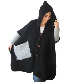 Plus Size Over Size Black Mohair Overcoat Poncho by afra on Etsy Black Wool Poncho For Winter, Wool Black Poncho For Fall, Black Wool Poncho For Fall, Black Wool Cape Poncho, Oversized Black Wool Coat For Winter, Black Mohair Winter Outerwear, Oversized Black Winter Cape, Cozy Black Cape Poncho, Oversized Black Cape For Cold Weather