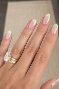 20+ Old Money Nail Design Ideas 136 Modern White Tip Nails, Natural Round French Nails, Clean Nail Manicure, Soft French Almond Nails, Soft Simple Nails, French Tip Glazed Nails, Wedding Nails Natural Simple, Light French Manicure, Clear Wedding Nails