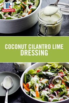 the cover of coconut cilantro lime dressing