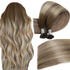 PRICES MAY VARY. Real Human Hair: Easyouth u tip hair extensions are made by 100% human hair, soft and natural like your own hair, it's a good choice for people who want to add hair length or thickness. Durable: U tip pre bonded hair are made of high quality keratin glue, providing you strong attachment and the long-lasting effect with hot fusion method. Comfortable & Invisible: Without the hard parts, nail tip hair will not make your head feel heavy or uncomfortable. Super thin u-tip attachment Blonde Hair Topper, Hair Extensions Keratin, U Tip Hair Extensions, Light Brown Ombre, Light Strawberry Blonde, Hair Dark Brown, Blonde Hair Extensions, Light Blonde Hair, Halo Hair Extensions