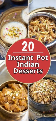 Delicious Instant Pot Indian Dessert recipe roundup Indian Sweet Recipes, Instant Pot Indian, Indian Rice Pudding, Easy Indian Dessert Recipes, Sweet Pongal, Easy Indian Dessert, Indian Pudding, Vegetarian Instant Pot, Eggless Desserts