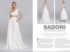 a woman in a white dress is featured in the article sadoni, the nordic beauty