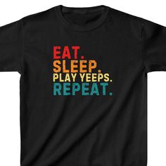 Kids Tee, Yeeps Gamer Shirt, Eat Sleep Play Minecraft Repeat, Children's T-shirt, Gaming Tee, Funny Kids Shirt Gift, Yeeps Hide and Seek - Etsy Black T-shirt With Letter Print For Playtime, Black Letter Print T-shirt For Playtime, Black Gamer Top With Funny Text, Virtual Reality Game, Funny Gamer Shirt, Vr Gaming, Play Minecraft, Funny Kids Shirts, Gaming Tees