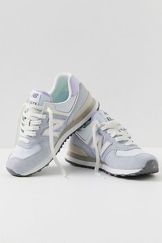 Step out in these street-ready sneakers by New Balance,\t\t\t\t\t\t\t\t\t\t\t\t\t\t\t\t\t\t\t\t\tfeatured in a staple silhouette and soft leather upper with heritage branding, a comfy cushioned footbed, and durable rubber outsole. * Lace-up style * Durable rubber outsole * Foam cushioned midsole Colorful Sneakers Women, Shoe Room, Shoes For School, Trending Womens Shoes, Colorful Sneakers, Pretty Shoes Sneakers, Shoe Wishlist, Personalized Shoes, Womens Tennis Shoes