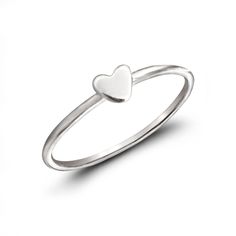 Small Heart Silver Ring - Studio Jewellery US Small Heart Ring, Heart Silver Ring, Minimalist Nickel-free Heart-shaped Jewelry, Minimalist Heart Shaped Nickel-free Jewelry, Minimalist Heart Shaped Stackable Promise Rings, Minimalist Heart-shaped Nickel-free Jewelry, Minimalist Nickel-free Heart Jewelry, Minimalist Stackable Rings With Heart Charm For Promise, Minimalist Heart Charm Ring For Everyday