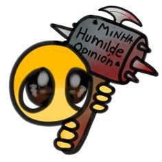 a close up of a cartoon character holding a screwdriver with the word hummiha on it