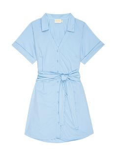 A relaxed open collar, boxy short sleeves, front button placket, and an adjustable tie around the waist for an effortlessly feminine silhouette. In case you needed a new farmers market fit… (This one comes in Shirting.) | Nida Dress in Shirting | Ethical Essentials Romper And Jacket, Jumpsuit Jacket, Feminine Silhouette, Button Up Dress, Feminine Look, Scarf Hairstyles, Orange And Purple, Button Placket, Farmers Market