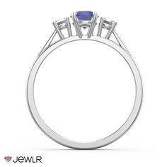 This custom ring will be made to order just for you in your choice of metal, gems and engravings. Tanzanite Bezel Setting Promise Ring, Classic Rings With Accent Stones Round Band, White Gold Engraved Gemstone Ring For Anniversary, White Gold Stackable Rings With Accent Stones, Timeless 14k White Gold Sapphire Ring With Prong Setting, Promise Ring With Polished Finish Round Band, Oval Engraved Ring With Bezel Setting For Anniversary, Classic Sapphire Birthstone Ring With Round Band, Promise Birthstone Ring With Polished Round Band