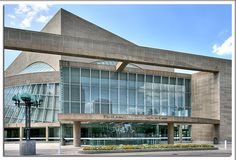 a large building with many windows on the outside