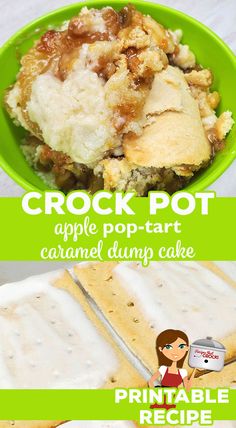 crock pot apple pop tart caramel dump cake