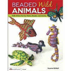 beaded wild animals puffy patterns for key chains, beads and jewelry