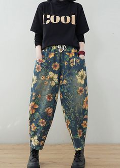 90 Pants, Printed Denim Pants, Print Denim, French Navy, Printed Trousers, Printed Denim, Character Outfits, Printed Pants, Dream Clothes