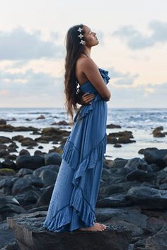 Santa Luz Maxi | Free People Halter Party Dress, Romantic Maxi Dress, Beach Santa, Free People Maxi, Free People Beach, Maxi Sundress, Flowy Maxi Dress, Backless Design, Boho Maxi