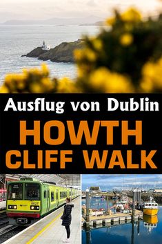 the cover of a book with pictures of trains and people walking on the side walk