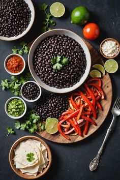 A photo of a  Black Beans which is a type of Sides for Quesadillas Quesadillas