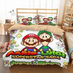 mario and luigi super star saga bedding set