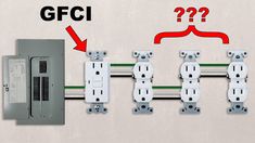 two switches and one outlet are connected to the same power strip, which is labeled gfci