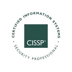 the cissp certified information system seal is shown in green and white on a white background