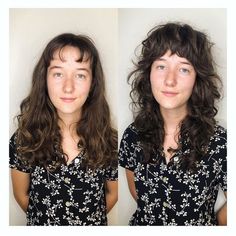 Wavy Shag With Bangs, Curly Shag Haircut Medium, Queer Haircut, Wavy Shag, Mullet Haircuts, Hair Parts, Curly Shag, Shag Hair, Curly Shag Haircut