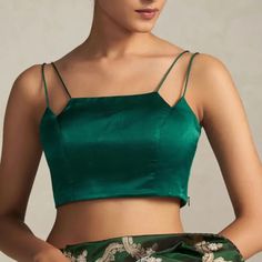 Green Premium Satin Custom Made Blouse, Blouse for USA Women, Modern Blouse, Backless Blouse, Designer Blouse, Sleeveless Custom Blouse. - Etsy Blouse Backless, Modern Blouse, Blouse Designer, Usa Women, Elegant Blouse Designs, Backless Blouse, Blouse Sleeveless, Designer Blouse, Blouse Designs