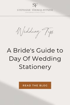 the wedding tips guide to day of wedding stationery