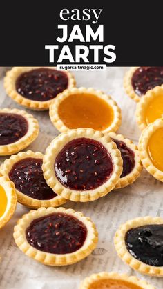 homemade jam tarts with text overlay