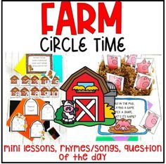 farm circle time activities for kids to learn about the farm animals and their life cycle