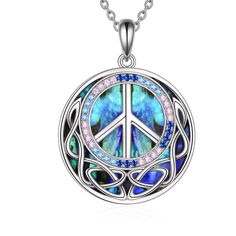 PRICES MAY VARY. ♥Celtic necklace inspired by traditional Irish Celtic culture, Celtic knots represent eternity and never-ending this can be in love, faith, loyalty, and friendship. Celtic knot defender peace sign, express yourself, and help spread peace around with the peace sign necklace ♥ Peace sign necklace made with 925 sterling silver,tarnish-resistant, hypoallergenic,no nickel,no lead,nno cadmium, and does not contain any allergic element,it won't change color and get dark for lifetime we Celtic Knot Necklace, Peace Sign Necklace, Celtic Culture, Celtic Pendant, Celtic Necklace, Sign Necklace, Celtic Knots, Irish Jewelry, Irish Celtic