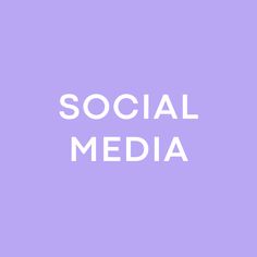 the words social media on a purple background