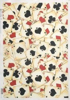 an image of playing cards with hearts and spades on the back, as if they were