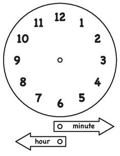 Paper Plate Clock, Hands Template, Clock Template, Plate Template, Clock Craft, Brass Fasteners, Sunday School Activities, Church Crafts, How To Make Bookmarks