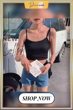 New Fashion Women Black Gray Sexy Solid Camis Crop Top Female Casual Tank Tops Vest Sleeveless Cool Streetwear Club High Street Cool Streetwear, Cami Crop Top, Color Pick, Casual Tank Tops, Favorite Dress, Perfect Match, Fashion Women, New Fashion, Black And Grey