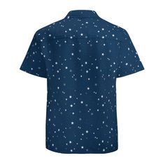 • Elevate your style with our Men's Navy Blue Star Print Shirt, a perfect blend of simplicity and fashion-forward design.• Crafted from high-quality 100% polyester fabric, offering comfort and durability for everyday wear.• Featuring a captivating star print pattern, this shirt adds a touch of astronomy-inspired charm to your wardrobe.• Designed with short sleeves for a casual and relaxed look, ideal for various occasions.•Makes a thoughtful gift for any man who appreciates unique and stylish clothing. Bring out his inner rock star!!! :)Designed in California by Trendy Hip Buys. Handmade to order from overseas.Hand wash or machine wash, do not soak for a long time, do not bleach, do not exceed 45ºC washing liquid temperature·This size data is measured under the flat, due to different measu Cotton Shirt With Star Print For Summer, Casual Short Sleeve Shirt With Star Print, Casual Star Print Short Sleeve Shirt, Cotton Short Sleeve Shirt With Star Print, Blue Cotton Star Print Tops, Blue Short Sleeve Tops With Star Print, Blue Short Sleeve Top With Star Print, Blue Star Print Top With Relaxed Fit, Navy Blue Shirt Men