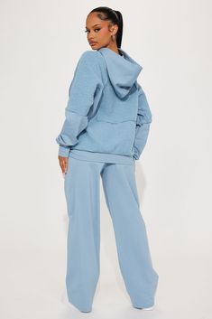 Available In Light Blue. Pant Set Hoodie Contrast Sherpa Front Pocket Wide Leg Pant Elastic Waistband Stretch 31" Inseam Disclaimer: To Keep The Aesthetic Of This Garment, Please Follow The Care Instructions Carefully. Self: 80% Polyester 20% Cotton Contrast: 100% Polyester Imported California Proposition 65 WARNING: Cancer and Reproductive Harm - www.P65Warnings.ca.gov. | My Routine Sherpa Pant Set in Light Blue size Medium by Fashion Nova Light Blue Fashion, My Routine, Wide Leg Pant, Pant Set, Blue Fashion, Wide Leg Pants, Fashion Nova, Pants Set, Wide Leg