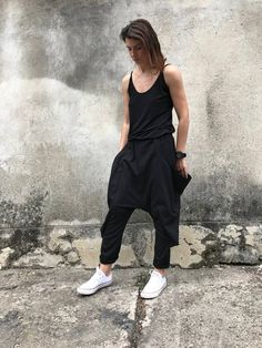 Black Linen Pants,Avant Garde Linen Pants, Baggy Pants, Black Harem Pants, Drop Crotch Pants, Loose Black Hip Hop Harem Pants With Pockets, Black Baggy Casual Harem Pants, Black Baggy Hip Hop Pants, Baggy Black Hip Hop Pants, Baggy Black Pants For Hip Hop, Black Straight Harem Pants For Streetwear, Black Relaxed Fit Parachute Pants For Summer, Baggy Black Harem Pants With Pockets, Summer Black Relaxed Fit Parachute Pants