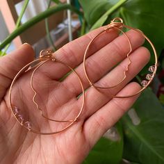 "This listing is for one pair of handmade copper wire earrings. These earrings feature a crescent moon design and three Swarovski crystals each 🌛 They measure approximately 2.5\"x2.5\" and hang 3\" from earlobe  Our earrings are truly one of a kind and made with patience and love. We only use the best quality copper to craft our earrings. This copper has been tested and used in our designs for years. This copper may tarnish slightly with time. If tarnishing does appear, you can use a soft tooth brush and apple cider vinegar to remove it.  Colors of stones may vary slightly from photograph.  💫 Interested in some different earrings? Check these out: https://www.etsy.com/shop/kellierogersart?ref=seller-platform-mcnav&section_id=36953178 Follow us on instagram @ https://www.instagram.com/kel Crescent Wire Wrapped Earrings As Gift, Metal Crescent Earrings With Ear Wire, Wire Wrapped Round Metal Crystal Earrings, Adjustable Wire Wrapped Crystal Earrings, Wire Wrapped Round Crystal Earrings, Wire Wrapped Metal Crystal Earrings, Gold Moon Shaped Wire Wrapped Earrings, Adjustable Purple Copper Wire Jewelry, Amethyst Wire Wrapped Round Earrings