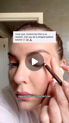 Nutritionist • Melanie Lionello on Instagram: "If I had a dollar for every time I’ve been asked this! Hope it’s helpful, and if you have any questions let me know! Do you love a winged eye like me? #wingedeyeliner #eyelinertutorial #makeuptutorial #eyelinerhacks #makeuphacks" Makeup Advertisement, Winged Eyeliner Tutorial, Perfect Makeup Look, Winged Eye, Eye Liner Tricks, Makeup Mistakes, Eyeliner Tutorial, Make Mistakes, Winged Eyeliner