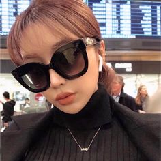 Gucci Sunglasses. Series Number: Gg0208s. Color Code: 002 Size: 49. Shape: Butterfly. Lens Width: 49 Mm. Lens Bridge: 16 Mm. Arm Length: 140 Mm. 100% Uv Protection. Non-Polarized. Frame Material: Plastic. Frame Color: Havana Brown . Lenses Type: Brown . Rim Style: Full-Rim. Gucci Havana Brown Butterfly Ladies Sunglasses Gg0208s Brown Butterfly, Shape Butterfly, Ladies Sunglasses, Wearing Sunglasses, Havana Brown, Gucci Sunglasses, Gucci Accessories, Black White Pink, Black Sunglasses