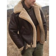 Delivered to the USA's Destination around 15~20 DAYS!!! Winter Outdoor Leather Jacket With Padded Collar, Winter Leather Jacket With Padded Collar For Outdoor Wear, Brown Stand Collar Outerwear For Cold Weather, Urban Outerwear For Cold Fall Weather, Urban Style Fall Outerwear For Cold Weather, Urban Style Outerwear For Cold Weather In Fall, Urban Style Outerwear For Fall, Khaki Winter Outerwear With Fleece Lining, Winter Leather Jacket With Fleece Lining