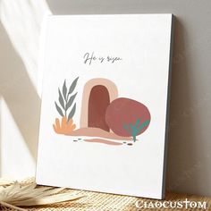 a greeting card with an illustration of two plants