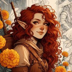 bing.ai Autumn Eladrin, Dnd Halfling, Elven Woman, Female Gnome