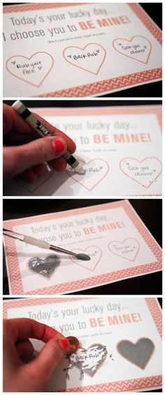 the instructions for how to make valentine's day cards