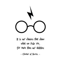 a harry potter quote with an image of a lightning bolt in the middle of it