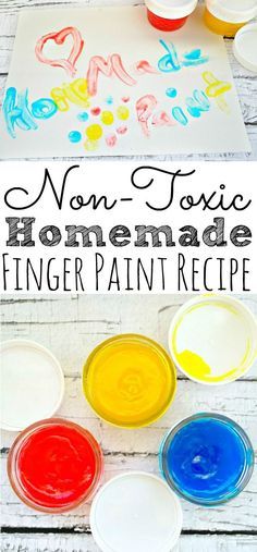 homemade finger paint recipe for kids to make