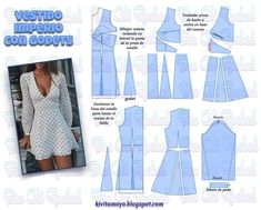 an image of a woman's dress and top sewing pattern with instructions to make it