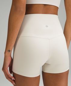 When Feeling Nothing Is Everything. The Lululemon Align Collection, Powered By Nulu Fabric, Is So Weightless And Buttery Soft, All You Feel Is Your Practice. Designed For Yoga. Wear This Light Colour With Confidence. Our White And Light Colours Are Lined For Coverage. The Second Layer Of Fabric Adds A Slightly Thicker Feel. Hidden Waistband Pocket Fits A Card Or A Key, And Wont Get In Your Way. This Collections Great For Low-Impact Workouts Like Yoga, Or Whenever You Want To Feel Really, Really Comfortable. | lululemon Align™ High-Rise Short 4"