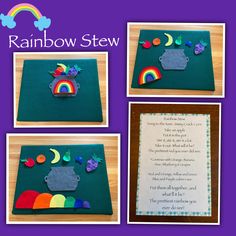 the rainbow stew book is made with felt and paper